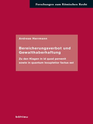 cover image of Bereicherungsverbot und Gewalthaberhaftung